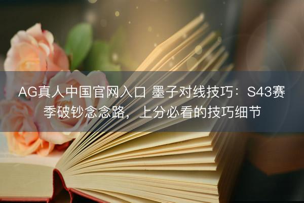 AG真人中国官网入口 墨子对线技巧：S43赛季破钞念念路，上分必看的技巧细节