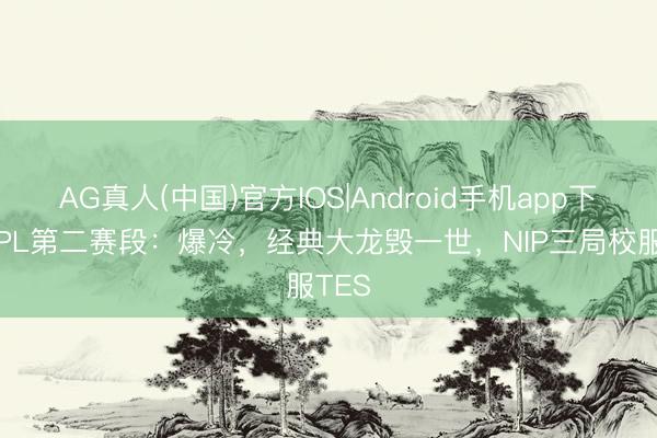 AG真人(中国)官方IOS|Android手机app下载 LPL第二赛段：爆冷，经典大龙毁一世，NIP三局校服TES