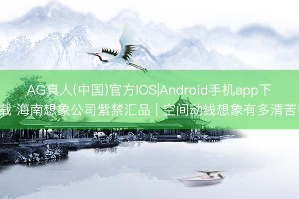 AG真人(中国)官方IOS|Android手机app下载 海南想象公司紫禁汇品 | 空间动线想象有多清苦!