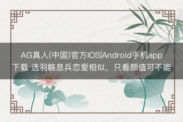 AG真人(中国)官方IOS|Android手机app下载 选羽觞息兵恋爱相似，只看颜值可不能