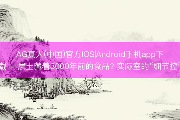 AG真人(中国)官方IOS|Android手机app下载 一层土藏着3000年前的食品? 实际室的“细节控”