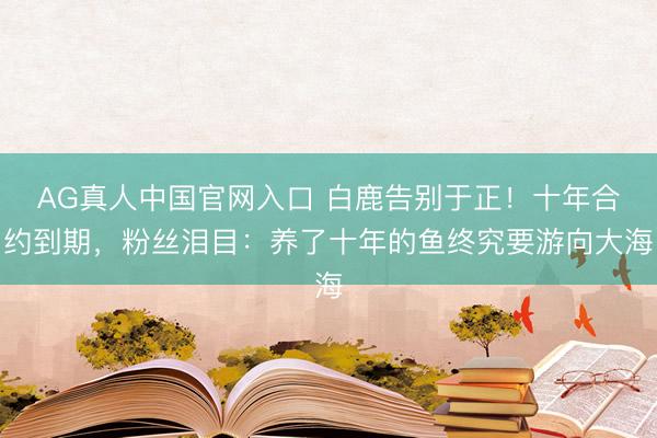 AG真人中国官网入口 白鹿告别于正！十年合约到期，粉丝泪目：养了十年的鱼终究要游向大海
