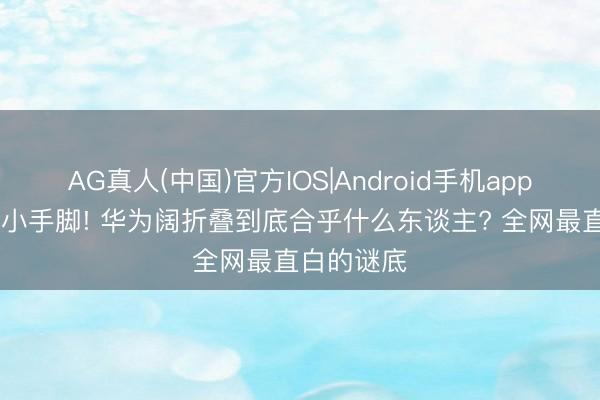 AG真人(中国)官方IOS|Android手机app下载 作念小手脚! 华为阔折叠到底合乎什么东谈主? 全网最直白的谜底